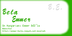 bela emmer business card